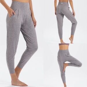 Vuori Lux Harem Pant At Ease Jogger Heather Gray Medium Pockets Pull On Stretch